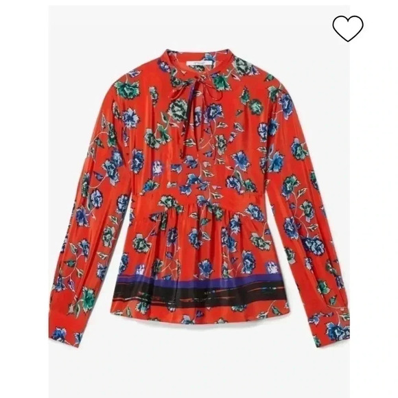 DEREC LAM For Crossby FLORAL BLOUSE  Sz 6 - Picture 1 of 9